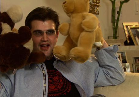 jason on millionaire matchmaker holding teddy bears 
